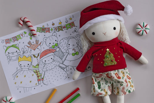 Christmas colouring sheet - Studio Seren